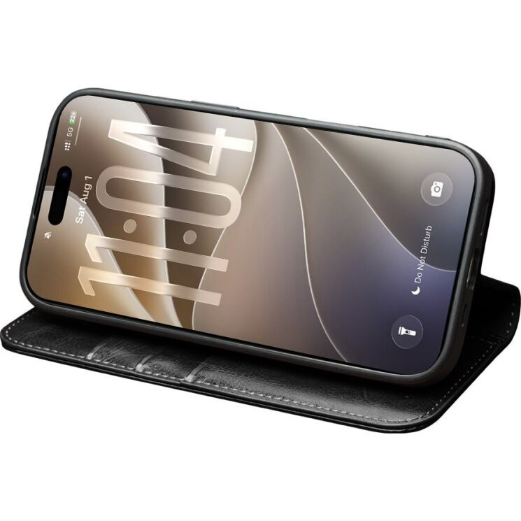 Шкіряний чохол QIALINO Classic Case для iPhone 18 Pro Max - Black (423859B) Шкіряний чохол QIALINO Classic Case для iPhone 18 Pro Max - Black: фото 3 з 13