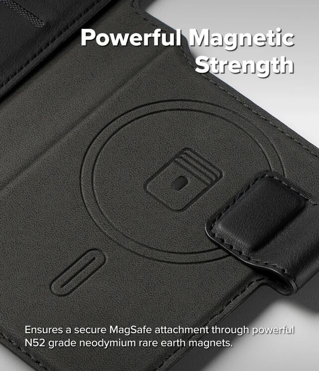 Накладной чехол-кошелек Ringke Folio Grip Wallet Magnetic для iPhone 18 Pro Max (8800380462403) - Black (423989B) Накладной чехол-кошелек Ringke Folio Grip Wallet Magnetic для iPhone 18 Pro Max (8800380462403) - Black: фото 5 из 14