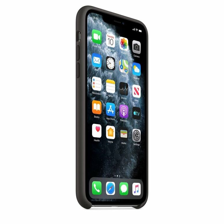 Оригинальный чехол Silicone Case для Apple iPhone 11 Pro Max (MX002ZM/A) - Black: фото 2 из 3