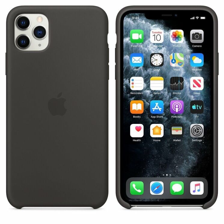 Оригинальный чехол Silicone Case для Apple iPhone 11 Pro Max (MX002ZM/A) - Black: фото 3 из 3
