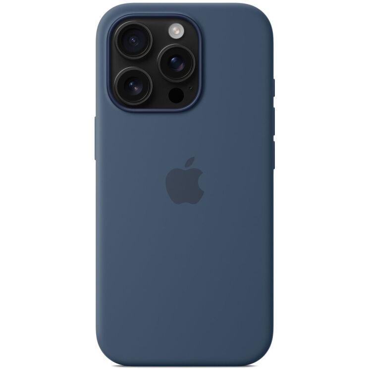 Оригинальный чехол Silicone Case with MagSafe для Apple iPhone 16 Pro (MYYK3) - Denim: фото 2 из 5