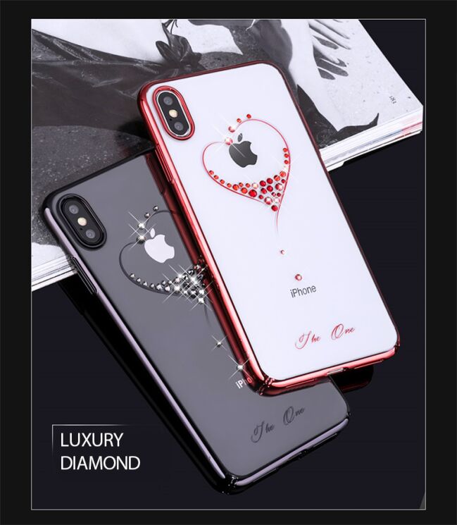 Пластиковий чохол KINGXBAR Diamond Series для Apple iPhone XS Max - Red: фото 3 з 13