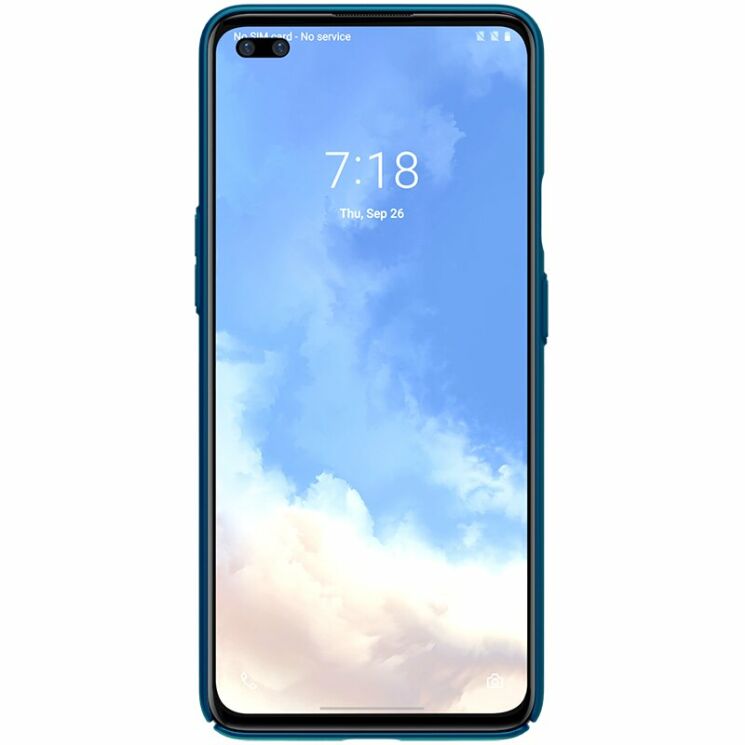 Пластиковый чехол NILLKIN Frosted Shield для OnePlus Nord - Blue: фото 2 из 16