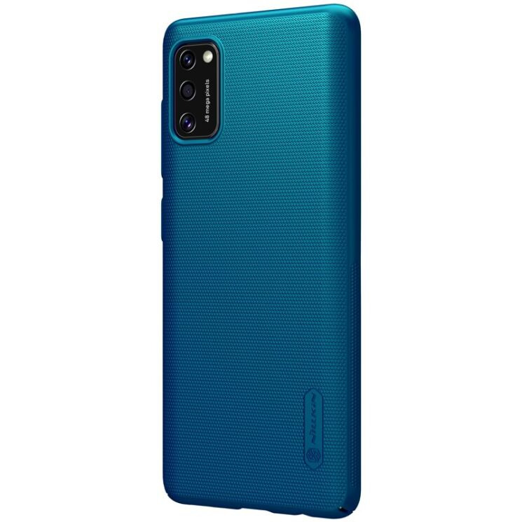 Пластиковый чехол NILLKIN Frosted Shield для Samsung Galaxy A41 (A415) - Blue: фото 4 из 20