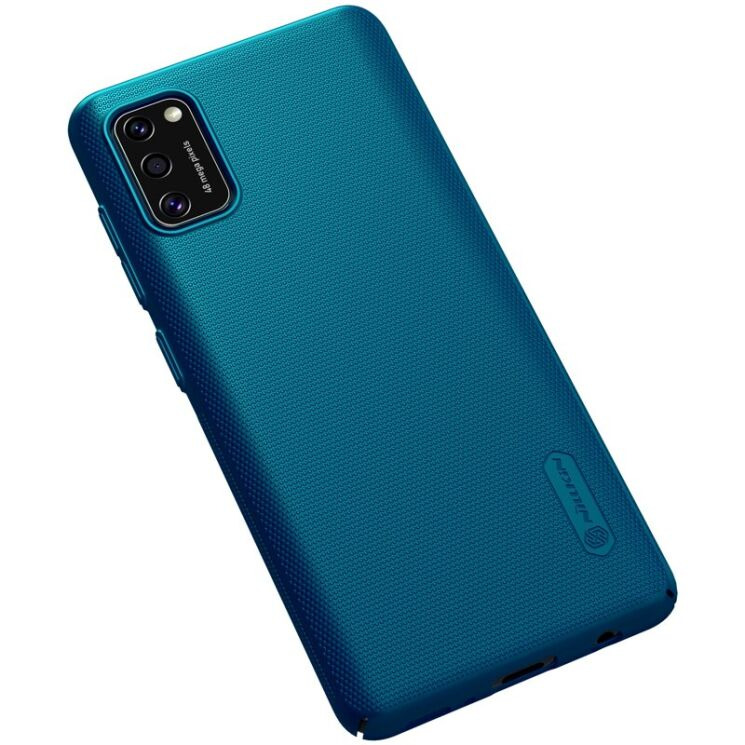 Пластиковый чехол NILLKIN Frosted Shield для Samsung Galaxy A41 (A415) - Blue: фото 6 из 20