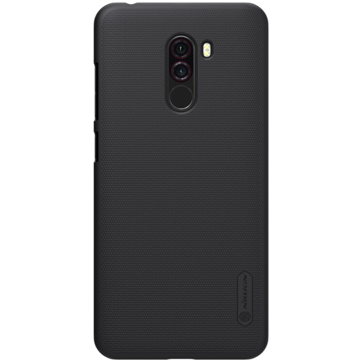 Пластиковый чехол NILLKIN Frosted Shield для Xiaomi Pocophone F1 - Black: фото 1 из 12