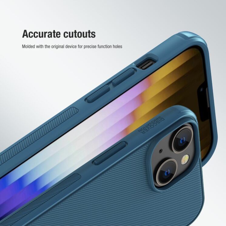 Пластиковий чохол NILLKIN Frosted Shield Pro Magnetic для Apple iPhone 15 - Blue: фото 9 з 15
