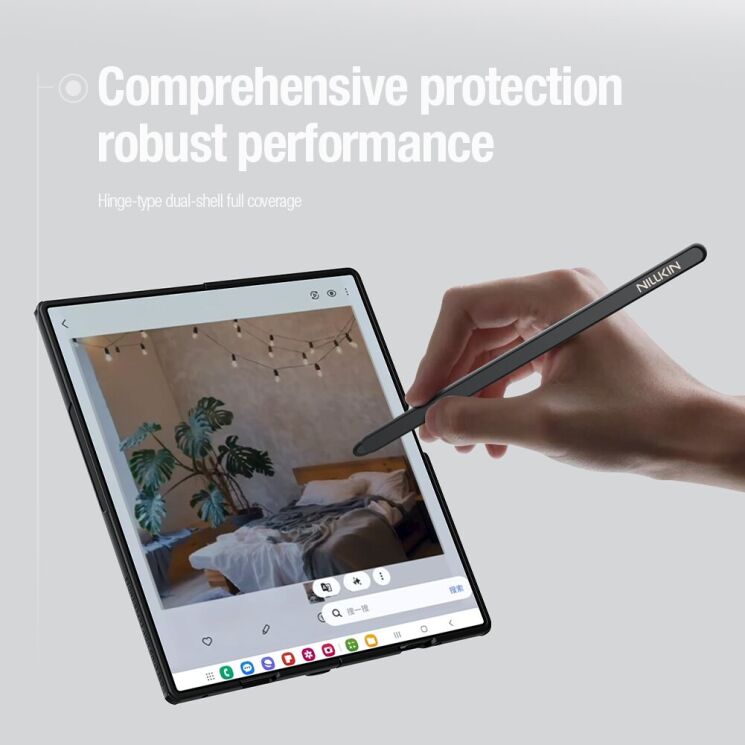 Пластиковий чохол NILLKIN Frosted Shield Magnetic (S Pen) для Samsung Galaxy Fold 8 Ultra - Black (424011B) Пластиковий чохол NILLKIN Frosted Shield Magnetic (S Pen) для Samsung Galaxy Fold 8 Ultra - Black: фото 9 з 21