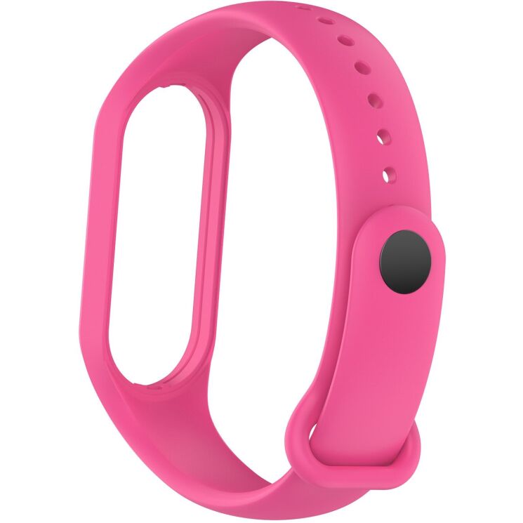 Ремешок ArmorStandart Silicone Strap для Xiaomi Mi Band 5 / Mi Band 6 / Mi Band 7 - Barbie Pink: фото 2 из 5