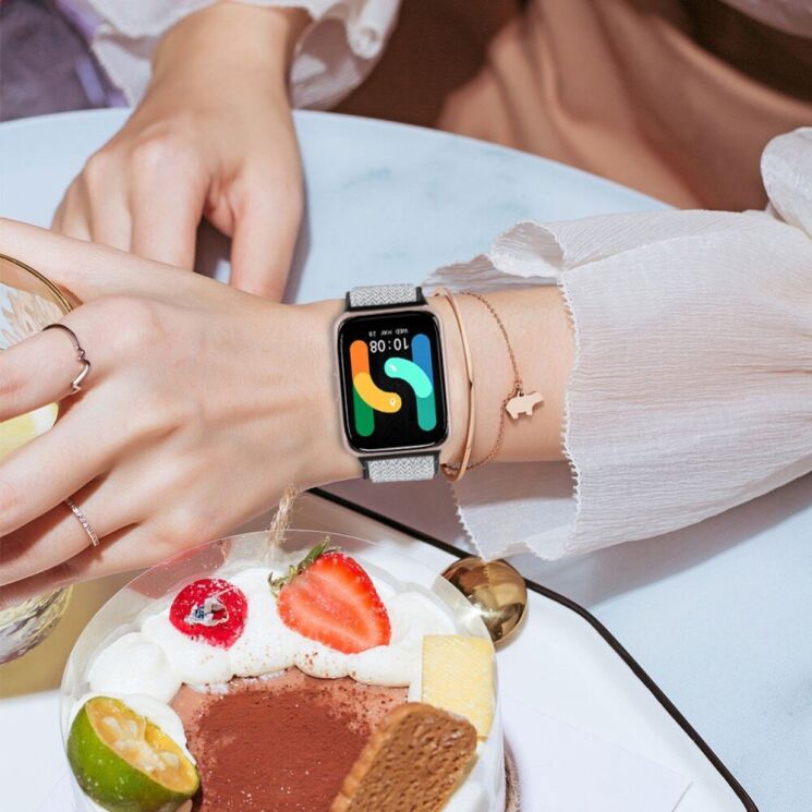 Ремешок Deexe Braided Strap для Samsung Galaxy Fit 3 - White: фото 6 из 6