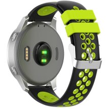 Ремешок Deexe Dot Color для часов с шириной крепления 18 мм - Black / Green: фото 1 из 8