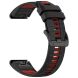 Ремешок Deexe Dual Color для часов с шириной крепления 22мм - Black / Red (271418BR). Фото 2 из 4