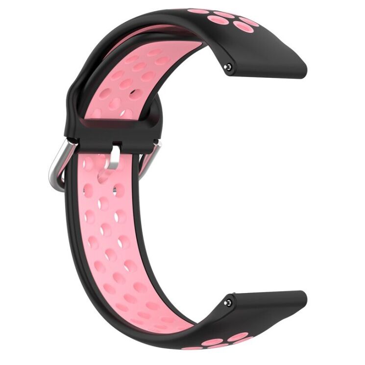 Ремешок Deexe Dual Color для Samsung Galaxy Watch 3 (45mm) - Black / Pink: фото 2 из 5