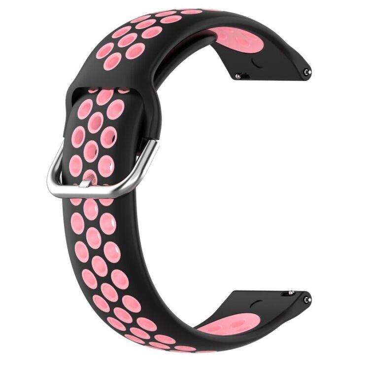 Ремешок Deexe Dual Color для Samsung Galaxy Watch 3 (45mm) - Black / Pink: фото 1 из 5