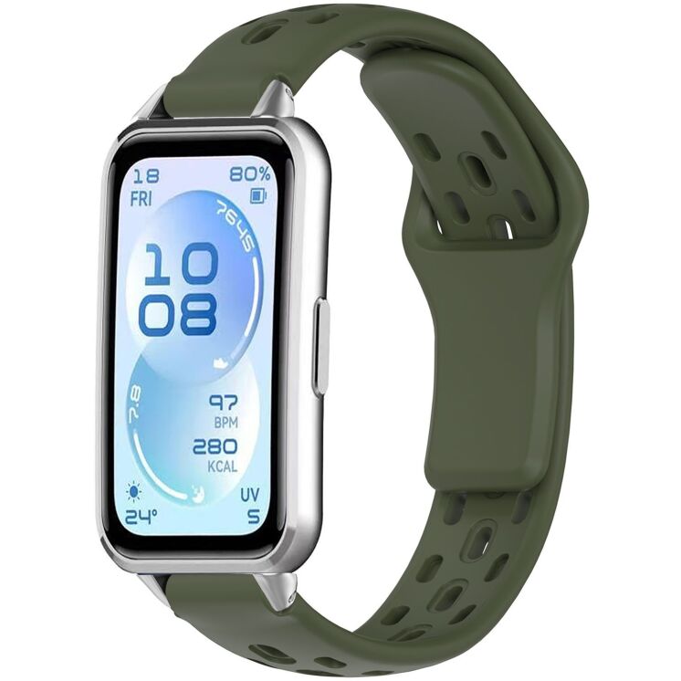Ремешок Deexe Eclipse для Huawei Band 11 Pro / Band 11 - Army Green (410607AG) Ремешок Deexe Eclipse для Huawei Band 11 Pro / Band 11 - Army Green: фото 2 из 9