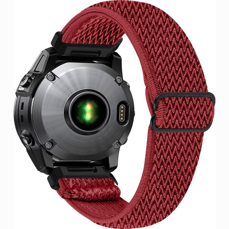 Ремешок Deexe Knitted Strap для Garmin Fenix 8 (47mm) / Fenix E (47mm) / Quatix 8 (47mm) - Red: фото 1 из 5