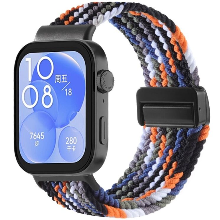Ремешок Deexe Knitted Strap для Huawei Watch Fit 3 / Fit 4 / Fit 4 Pro - Cowboy: фото 2 из 7
