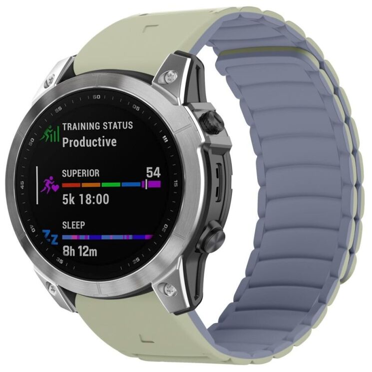 Ремінець Deexe Magnetic Band для годинників Garmin з кріпленням Quick Fit 26mm - Light Blue: фото 3 з 4