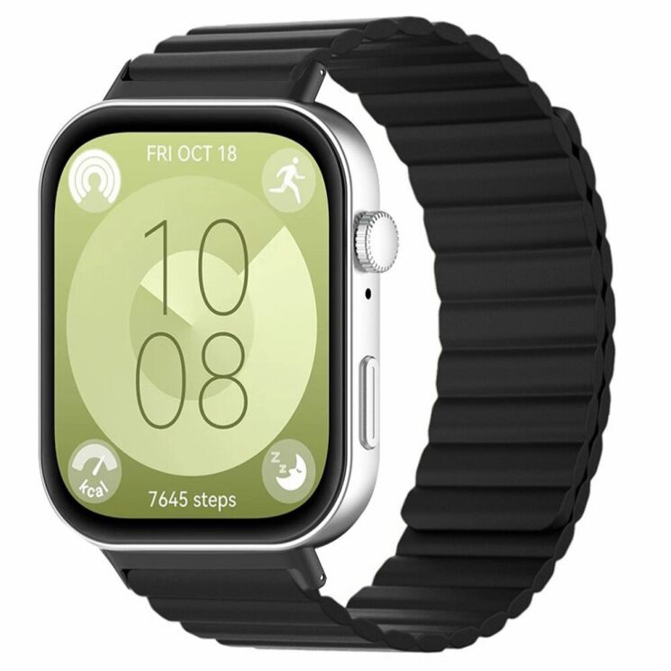 Ремешок Deexe Magnetic Band для Huawei Watch Fit 3 - Black: фото 2 из 3