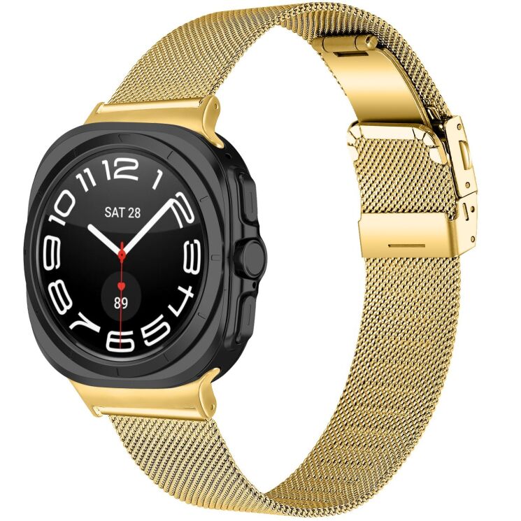 Ремешок Deexe Milanese Bracelet для Samsung Galaxy Watch 8 (40/44mm) / 8 Classic (43/47mm) / Ultra 2 - Gold: фото 2 из 5