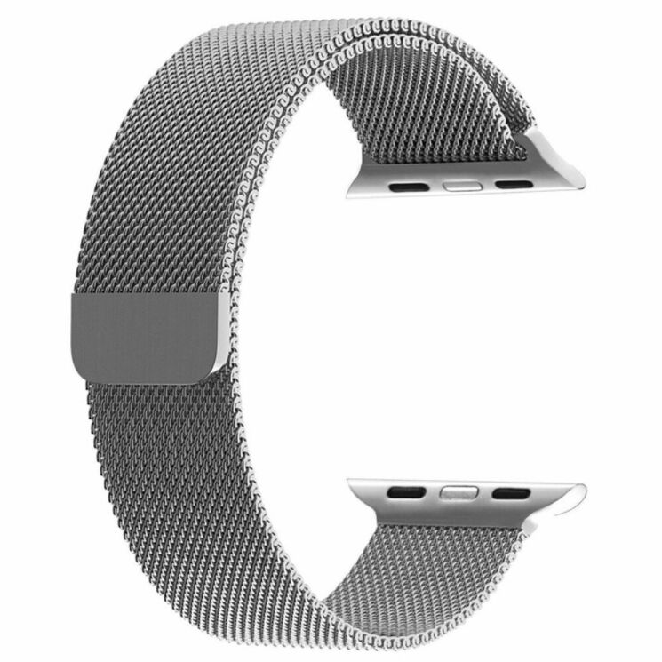 Ремешок Deexe Milanese Stainless Steel для Apple Watch 46 / 45 / 44 / SE 44 / 42 (Series 1-3) / Ultra / Ultra 2 - Silver: фото 5 из 12