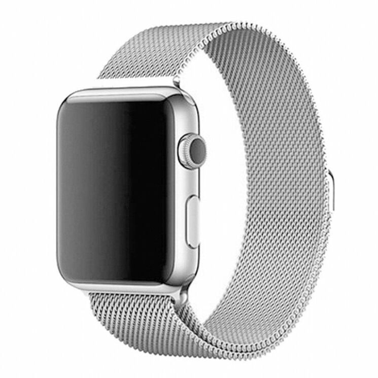 Ремешок Deexe Milanese Stainless Steel для Apple Watch 46 / 45 / 44 / SE 44 / 42 (Series 1-3) / Ultra / Ultra 2 - Silver: фото 1 из 12