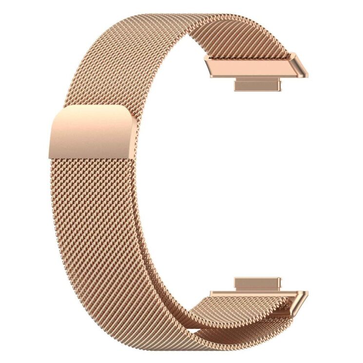 Ремінець Deexe Milanese Stainless Steel для Huawei Watch Fit 2 - Rose Gold: фото 3 з 4