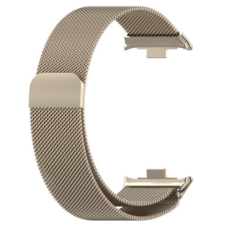 Ремешок Deexe Milanese Stainless Steel для Xiaomi Redmi Watch 4 / Mi Smart Band 8 Pro / Band 9 Pro - Starlight: фото 3 из 10
