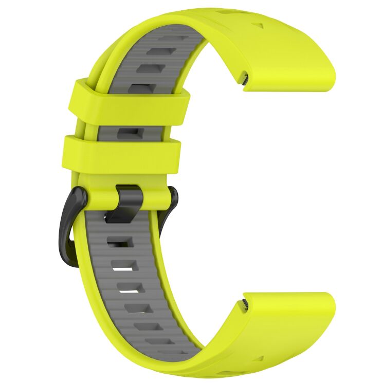 Ремінець Deexe Modern Strap для годинників Garmin з шириною кріплення QuickFit 20mm - Lime / Grey: фото 2 з 7