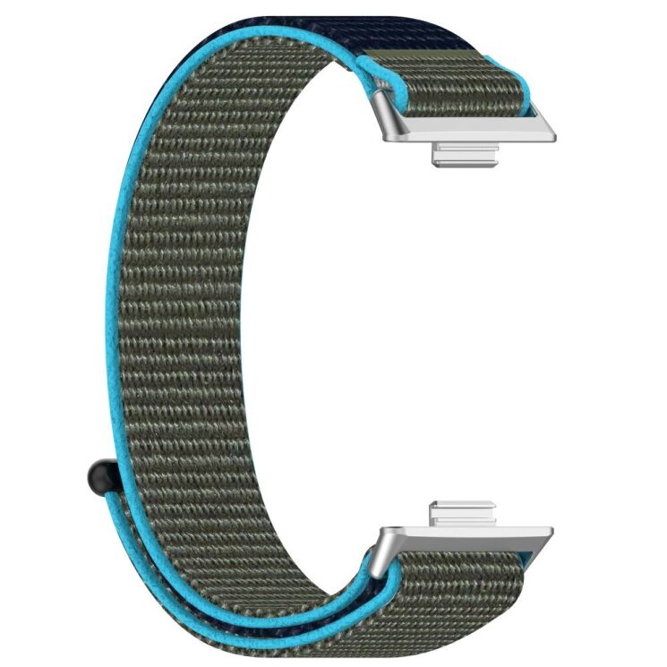 Ремінець Deexe Nylon Loop для Huawei Watch Fit 3 - Grey / Blue: фото 2 з 7