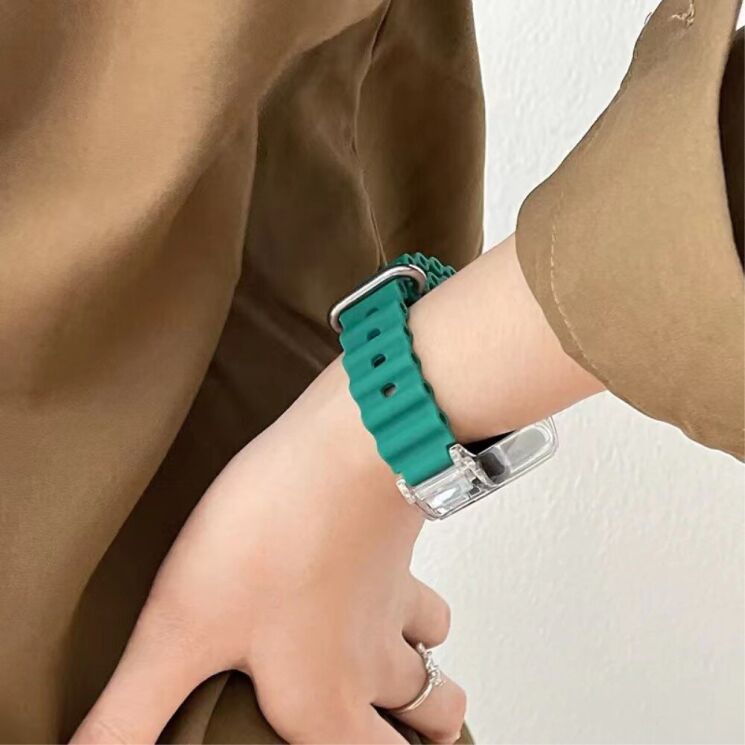 Ремешок Deexe Ocean Silicone для Xiaomi Mi Smart Band 8 - White: фото 7 из 7