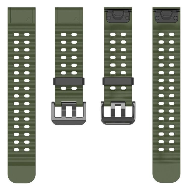 Ремінець Deexe Ocean Strap для годинників Garmin з кріпленням Quick Fit 26mm - Army Green: фото 2 з 6