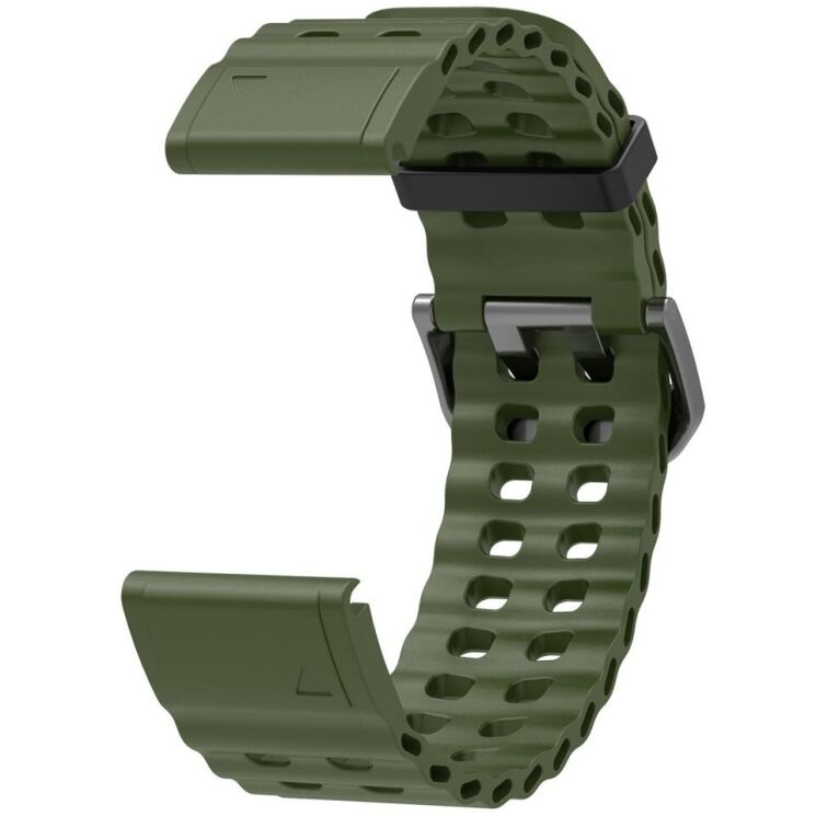 Ремінець Deexe Ocean Strap для годинників Garmin з кріпленням Quick Fit 26mm - Army Green: фото 3 з 6