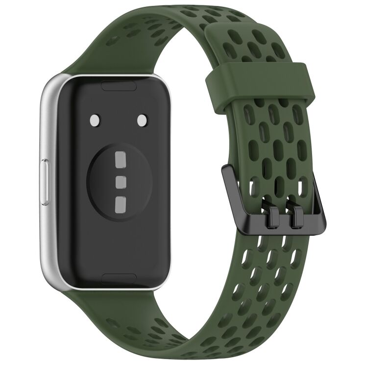 Ремешок Deexe Ocean Strap для Huawei Band 11 Pro / Band 11 - Dark Green (410604DG) Ремешок Deexe Ocean Strap для Huawei Band 11 Pro / Band 11 - Dark Green: фото 1 из 9