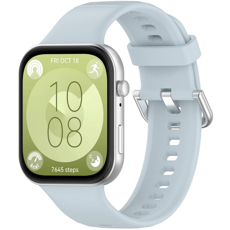 Ремінець Deexe Silicone Band для Huawei Watch Fit 3 / Fit 4 / Fit 4 Pro - Baby Blue: фото 2 з 10