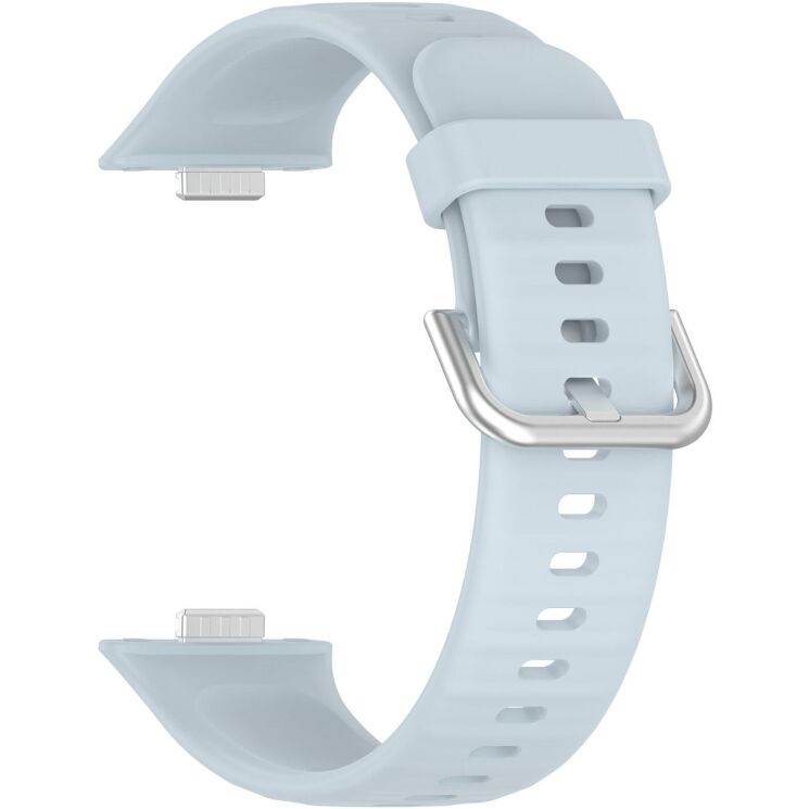 Ремінець Deexe Silicone Band для Huawei Watch Fit 3 / Fit 4 / Fit 4 Pro - Baby Blue: фото 3 з 10
