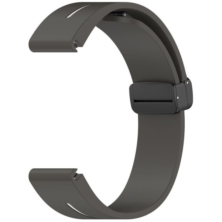 Ремешок Deexe Soft Line для часов Garmin c креплением Quick Fit 22mm - Grey / White: фото 5 из 8