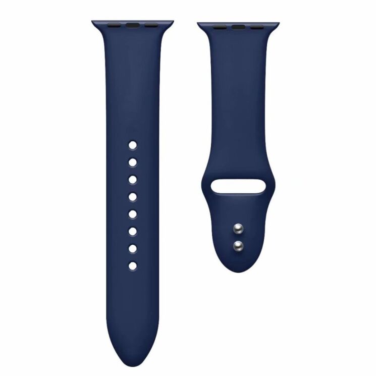 Ремінець Deexe Soft Touch для Apple Watch 42 (Series 10) / 41 / 40 / SE 40 / 38 - Midnight Blue: фото 3 з 3