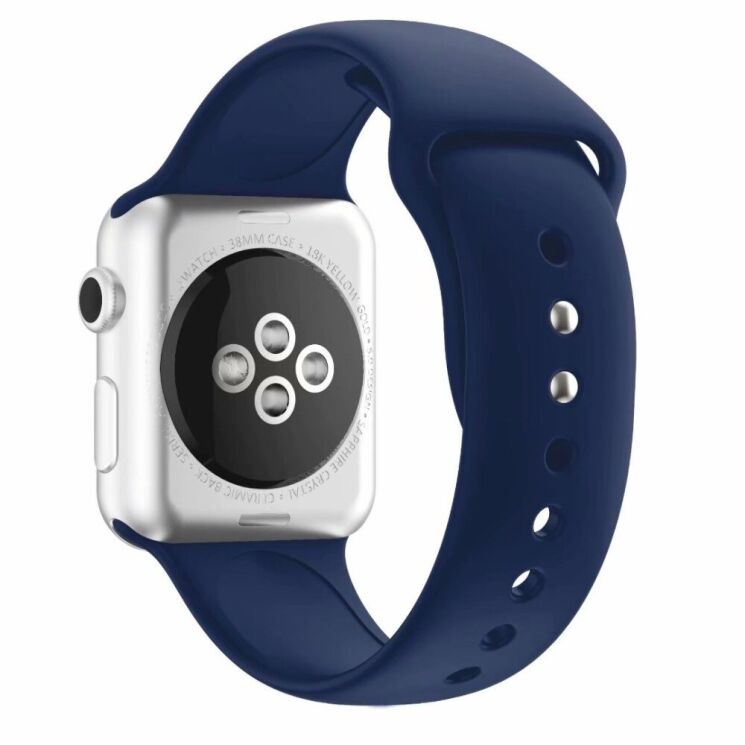 Ремінець Deexe Soft Touch для Apple Watch 42 (Series 10) / 41 / 40 / SE 40 / 38 - Midnight Blue: фото 1 з 3