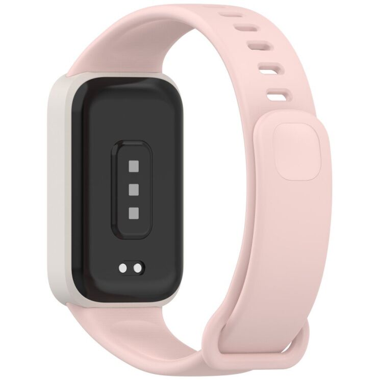 Ремешок Deexe Soft Touch для Xiaomi Mi Smart Band 9 Active / Redmi Band 3 - Pink: фото 1 из 12