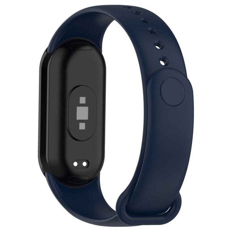Ремешок Deexe Soft Touch для Xiaomi Mi Smart Band 8 / 9 - Midnight Blue: фото 1 из 7