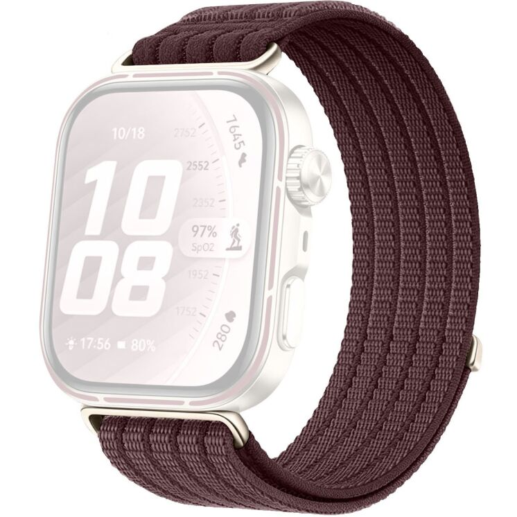 Ремешок Deexe Soft Weave для Huawei Watch Fit 4 Pro / Fit 4 / Fit 3 - Plum: фото 1 из 5