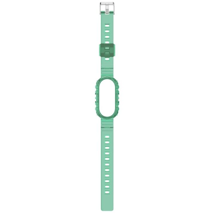 Ремешок Deexe Solid Color для Xiaomi Mi Smart Band 8 / 9 - Transparent Green: фото 5 из 9