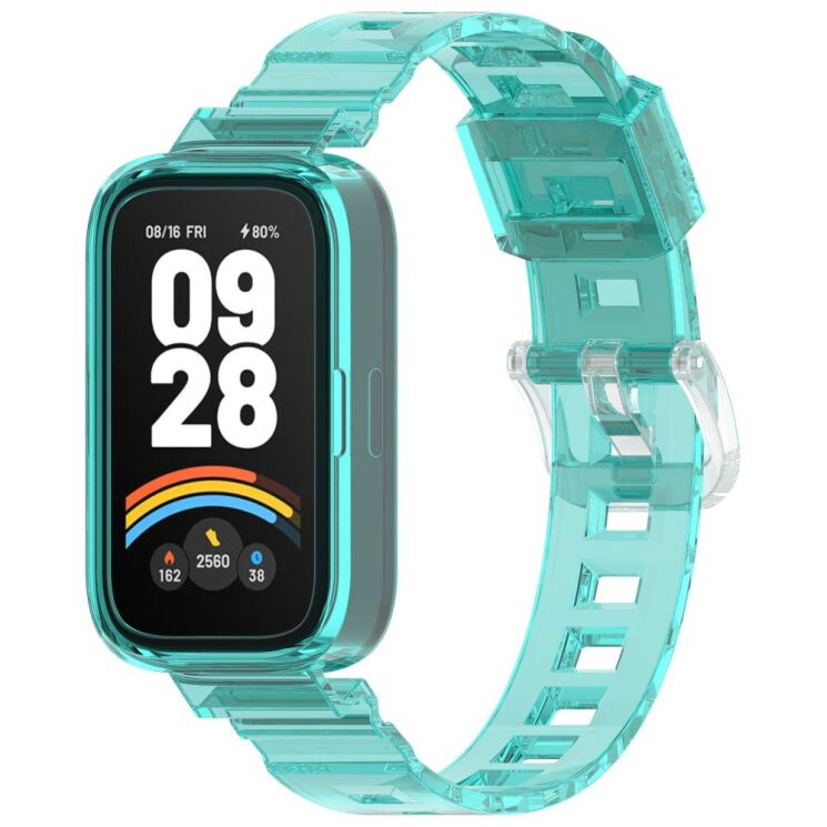 Ремешок Deexe Solid Color для Xiaomi Mi Smart Band 9 Active / Redmi Band 3 - Blue: фото 2 из 11