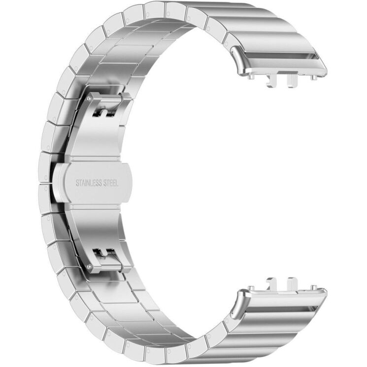 Ремінець Deexe Steel Strap для Samsung Galaxy Fit 3 - Silver: фото 3 з 8