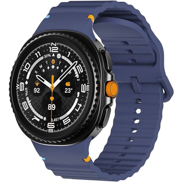 Ремінець KALEBOL Silicone Strap для Samsung Galaxy Watch 8 (40/44mm) / 8 Classic - Midnight Blue: фото 3 з 7