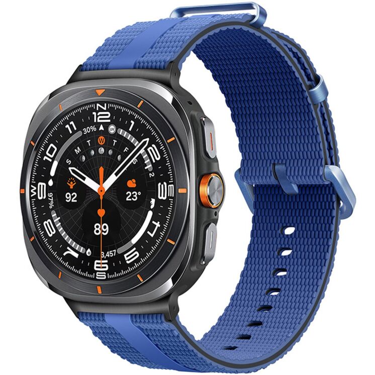 Ремешок Reframe Sport Linear для Samsung Galaxy Watch Ultra (47mm) / Ultra (2025) - Blue / Black (358074LB) Ремешок Reframe Sport Linear для Samsung Galaxy Watch Ultra (47mm) / Ultra (2025) - Blue / Black: фото 2 из 5