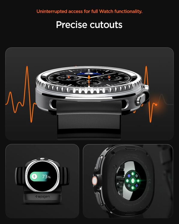 Ремінець Spigen WBS2 Band для Samsung Galaxy Watch 8 (40/44mm) / 8 Classic (AMP10151) - Black: фото 18 з 19