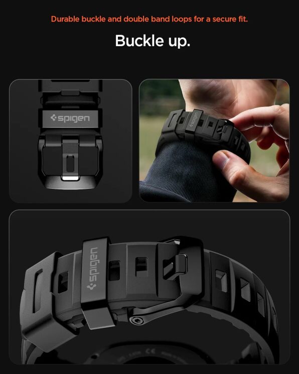 Ремінець Spigen WBS2 Band для Samsung Galaxy Watch 8 (40/44mm) / 8 Classic (AMP10151) - Black: фото 15 з 19