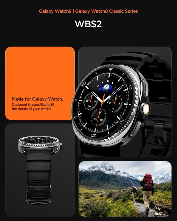 Ремінець Spigen WBS2 Band для Samsung Galaxy Watch 8 (40/44mm) / 8 Classic (AMP10151) - Black: фото 13 з 19